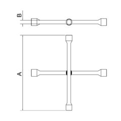 CHAVE RODA CRUZ 17 19MM 13/16 7/8 44710/002  TRAMONTINA