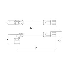 CHAVE BIELA COM FURO 21MM 44730/121  TRAMONTINA