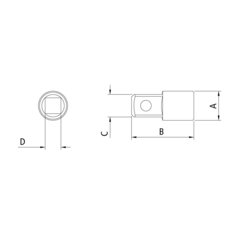 ADAPTADOR 1/4 PARA 3/8 44801/101  TRAMONTINA