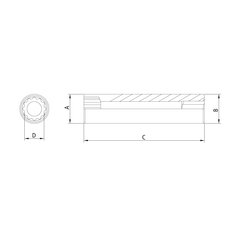 SOQUETE ESTRIADO LONGO 1/4  - 3/8 44811/107  TRAMONTINA