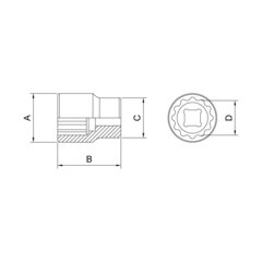 SOQUETE ESTRIADO 3/8 5/8 44819/102 TRAMONTINA - comprar online