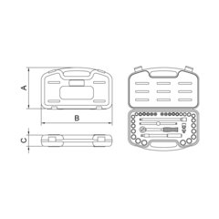 MALETA SOQUETES E ACESS. 3/8" 33PCS 44819/233 TRAMONTINA - comprar online