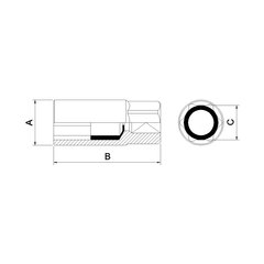 SOQUETE VELA 1/2 SEXT - 21MM/13/16 44828/102 TRAMONTINA - comprar online