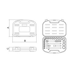 MALETA SOQUETES E ACESS. 1/2" 23PCS 44831/222 TRAMONTINA - comprar online