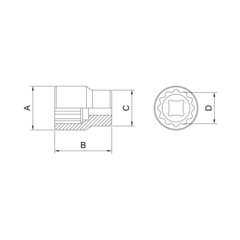 SOQUETE ESTRIADO 1/2 25MM 44833/125 TRAMONTINA - comprar online