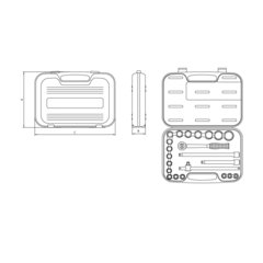 MALETA SOQUETES E ACESS. 1/2" 22PCS 44833/522 TRAMONTINA - comprar online