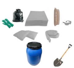 KIT MITIGACAO/CONTENCAO AMBIENTAL COMPLETO C/ BOMBONA 50L