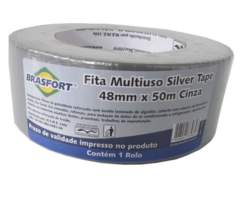 FITA SILVER TAPE 48 x50m CINZA BRASFORT