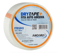 FITA DRYWALL ANCORA TELADA FIBRA DE VIDRO 48MMX 45M FTD5045