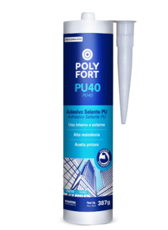 COLA SELANTE PU40 POLYFORT PRETO 378G PULVITEC