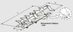 KIT BARRAMENTO TRIF 100A 16 DISJ DIN 904381N CEMAR na internet