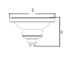 LAMP LED AR111 11W BR 2700K GU10 OUROLUX - comprar online