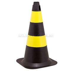 CONE AMARELO/PRETO PEQUENO 50CM SAF