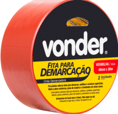 FITA ADESIVA DEMARCACAO 48MM X 30M VERM. VONDER