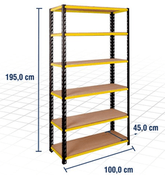 ESTANTE MET MONTA CARGA 195X100X45CM - comprar online