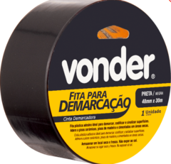 FITA ADESIVA DEMARCACAO 48MM X 30M PRETA VONDER