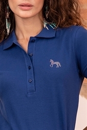 POLO TASSA FEM M/C CLÁSSICA AZUL MARINHO -cod:9257 - comprar online