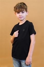 T-SHIRT BOYS M/C REGULAR PRETO -cod:10776 - comprar online