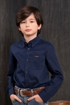 CAMISA BOYS M/L REGULAR MARINHO - COD: 15972