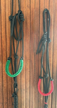 Cabresto de corda com testeira trançada -cod:6063 - Bovitik Farm & Ranch