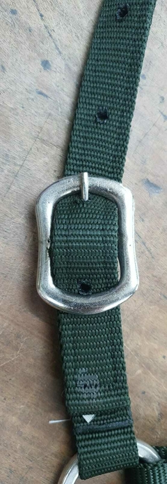 Cabresto de nylon especial com guia cor verde militar-cod:1272 - Bovitik Farm & Ranch