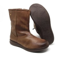 BOTA FEMININA CANO BAIXO F3611 TABACO OLD - Cod:15498 na internet