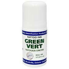 TINTA P/TATUAGEM ROLl-ON VERDE -cod:1422