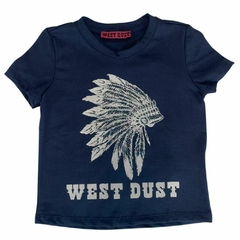 CAMISETA INFANTIL WEST DUST AZUL MARINHO BABY LOOK COCAR -cod:16335