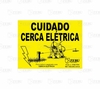 Placa cuidado cerca elétrica -cod:10324