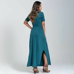 Vestido longo verde Termo - comprar online