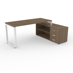 "O" Puesto Simple con Credenza Blanco - comprar online