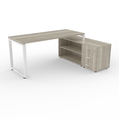 "O" Puesto Simple con Credenza Blanco - tienda online