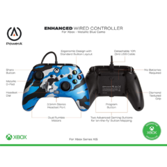 Joystick PowerA Xbox Camuflaje azul metálico - comprar online