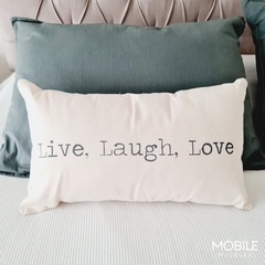 Almohadón Live laugh love 50x30 - comprar online