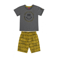 Conjunto Infantil Menino Camiseta e Bermuda Moletom Bee Loop - Ref: 14736_0090