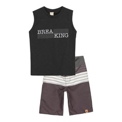 Conjunto Infantil Masculino Regata e Bermuda Brea King Colorittá - Ref.: 172013.7001
