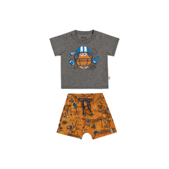 Conjunto Infantil Masculino Camiseta e Bermuda Elian - Ref: 201072_8023