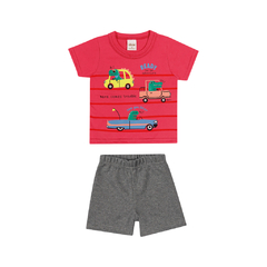 Conjunto Infantil Masculino Camiseta e Bermuda Elian - Ref: 201144_3511