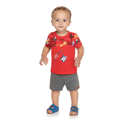 Conjunto Infantil Menino Camiseta e Bermuda Elian - Ref: 201153_4871