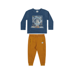 Conjunto Infantil Masculino Inverno Camiseta e Calça Elian - Ref: 221321_6153