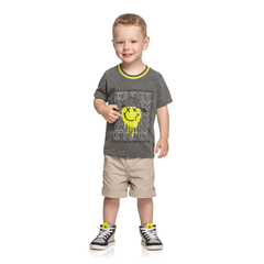Camiseta Infantil Masculina Cinza com Estampa Elian - Ref: 221338_8023 - comprar online