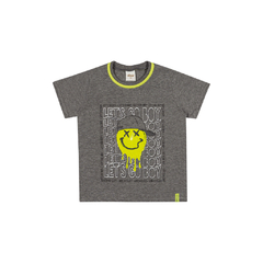Camiseta Infantil Masculina Cinza com Estampa Elian - Ref: 221338_8023