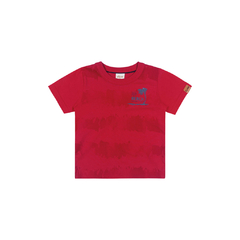 Camiseta Manga Curta Infantil Menino Vermelha Elian - Ref: 221370_4580
