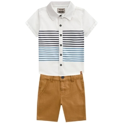 Conjunto Infantil Masculino Camisa e Bermuda Mundi - Ref.: 24149_0945