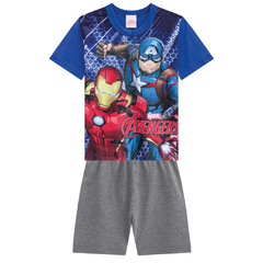 Conjunto Infantil Masculino Camiseta e Bermuda Avengers Brandili - Ref: 24444_2942