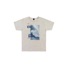 Camiseta Juvenil Masculina Cinza Estampada Beats - Ref: 26816_8020