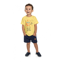 Camiseta Infantil Masculina Amarela Quimby - Ref: 28868_0825 - comprar online