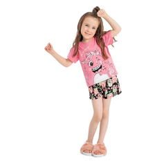 Pijama Infantil Menina com Blusa e Shorts Quimby - Ref: 29771_3253