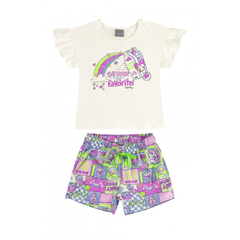 Pijama Infantil Menina com Blusa e Shorts Quimby - Ref: 29772_0106 - comprar online