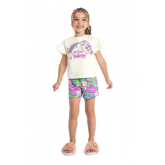 Pijama Infantil Menina com Blusa e Shorts Quimby - Ref: 29772_0106
